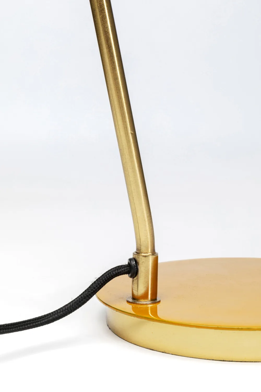 Lampy Stołowe*KARE Design Lampa Biurkowa Stalowa Złota Z Pomarańczowym Kloszem 56 Cm