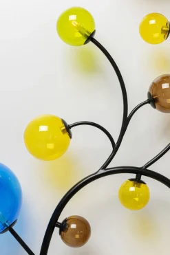 Kinkiety*KARE Design Lampa ścienna Czarna Klosze Kolorowe 185x110 Cm