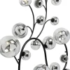 Kinkiety*KARE Design Lampa ścienna Czarna Klosze Lustrzane 185x110 Cm