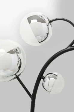 Kinkiety*KARE Design Lampa ścienna Czarna Klosze Lustrzane 185x110 Cm