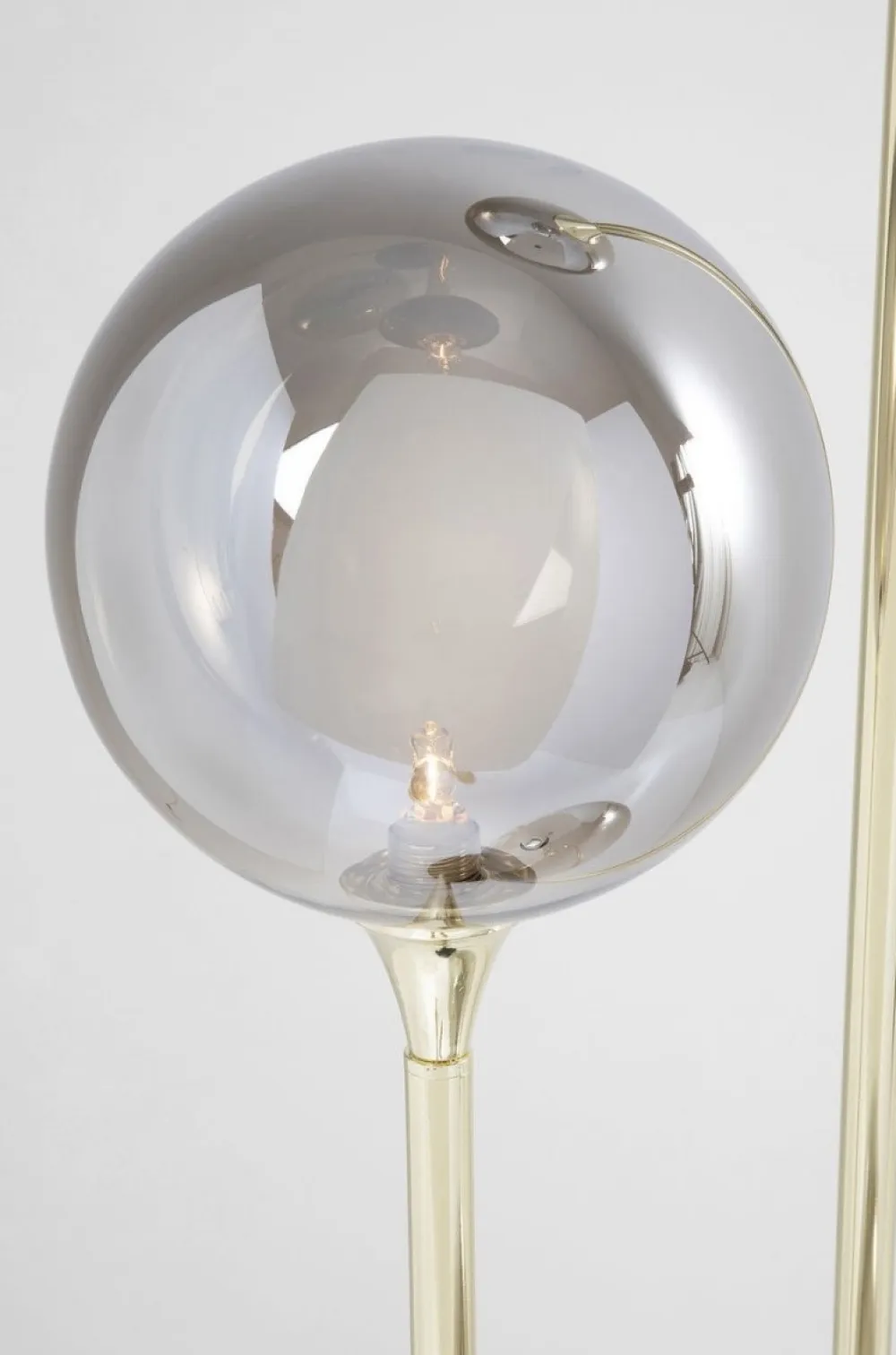 Lampy Podłogowe*KARE Design Lampa Podłogowa Al Capone Tre 37x176 Cm Złota Klosze Przydymione
