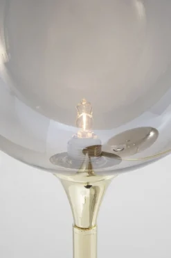 Lampy Podłogowe*KARE Design Lampa Podłogowa Al Capone Tre 37x176 Cm Złota Klosze Przydymione