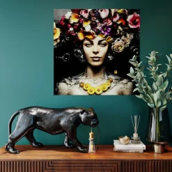 Lampy Podłogowe*KARE Design Lampa Podłogowa Animal Bagheera 85x40 Cm Czarna