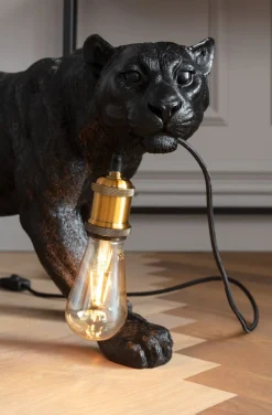 Lampy Podłogowe*KARE Design Lampa Podłogowa Animal Bagheera 85x40 Cm Czarna
