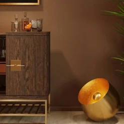 Lampy Podłogowe*KARE Design Lampa Podłogowa Apollon Smooth Ø50 Cm Złota
