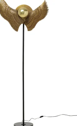 Lampy Podłogowe*KARE Design Lampa Podłogowa Bird Wings 66x168 Cm Czarno-złota