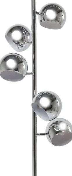 Lampy Podłogowe*KARE Design Lampa Podłogowa Calotta Chrome 40x200 Cm Srebrna