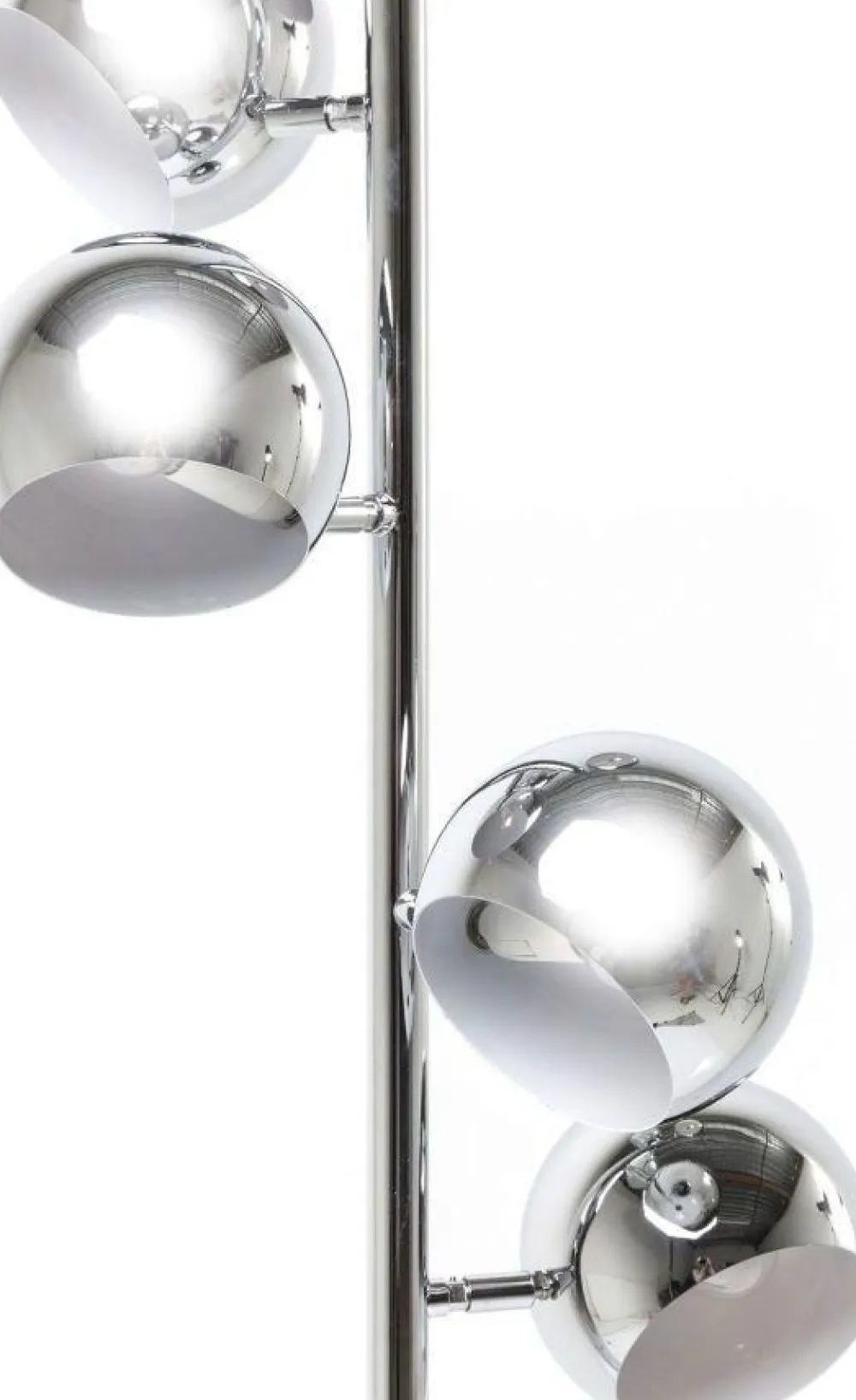 Lampy Podłogowe*KARE Design Lampa Podłogowa Calotta Chrome 40x200 Cm Srebrna