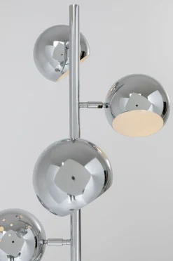 Lampy Podłogowe*KARE Design Lampa Podłogowa Calotta Chrome 40x200 Cm Srebrna