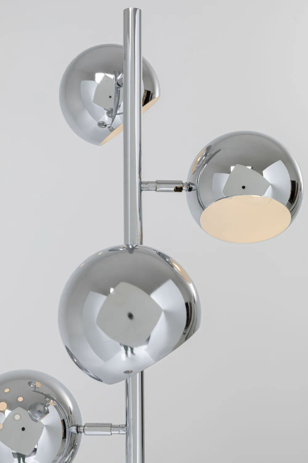 Lampy Podłogowe*KARE Design Lampa Podłogowa Calotta Chrome 40x200 Cm Srebrna