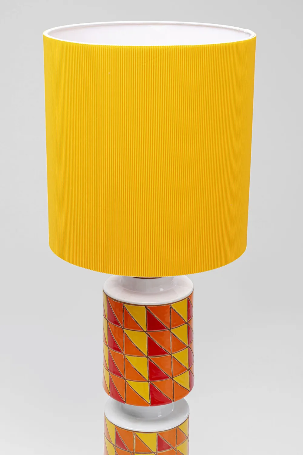 Lampy Podłogowe*KARE Design Lampa Podłogowa Ceramiczna Kolorowa Abażur Pomarańczowy Ø33x138 Cm