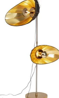 Lampy Podłogowe*KARE Design Lampa Podłogowa Czarno-złota Glamour 2xE27 202 Cm