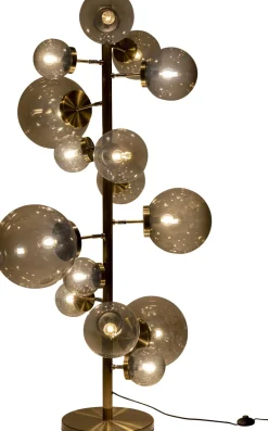 Lampy Podłogowe*KARE Design Lampa Podłogowa Duża Złota Klosze Szklane Kule Przydymione 160 Cm