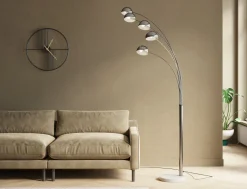Lampy Podłogowe*KARE Design Lampa Podłogowa Five Fingers 100x220 Cm Chromowa
