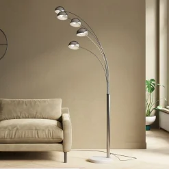 Lampy Podłogowe*KARE Design Lampa Podłogowa Five Fingers 100x220 Cm Chromowa