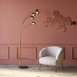Lampy Podłogowe*KARE Design Lampa Podłogowa Five Fingers 100x220 Cm Mosiężna