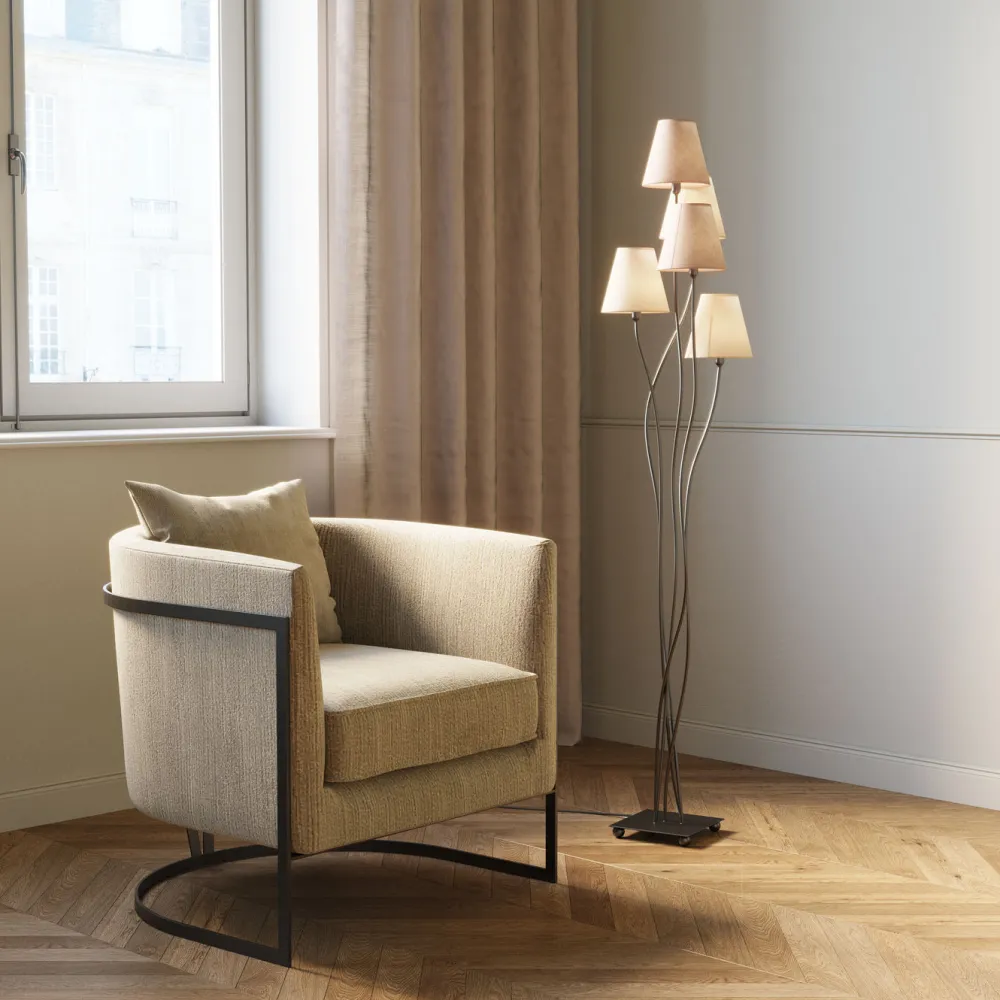 Lampy Podłogowe*KARE Design Lampa Podłogowa Flexible Berry Cinque 40x163 Cm Fioletowo-różowa