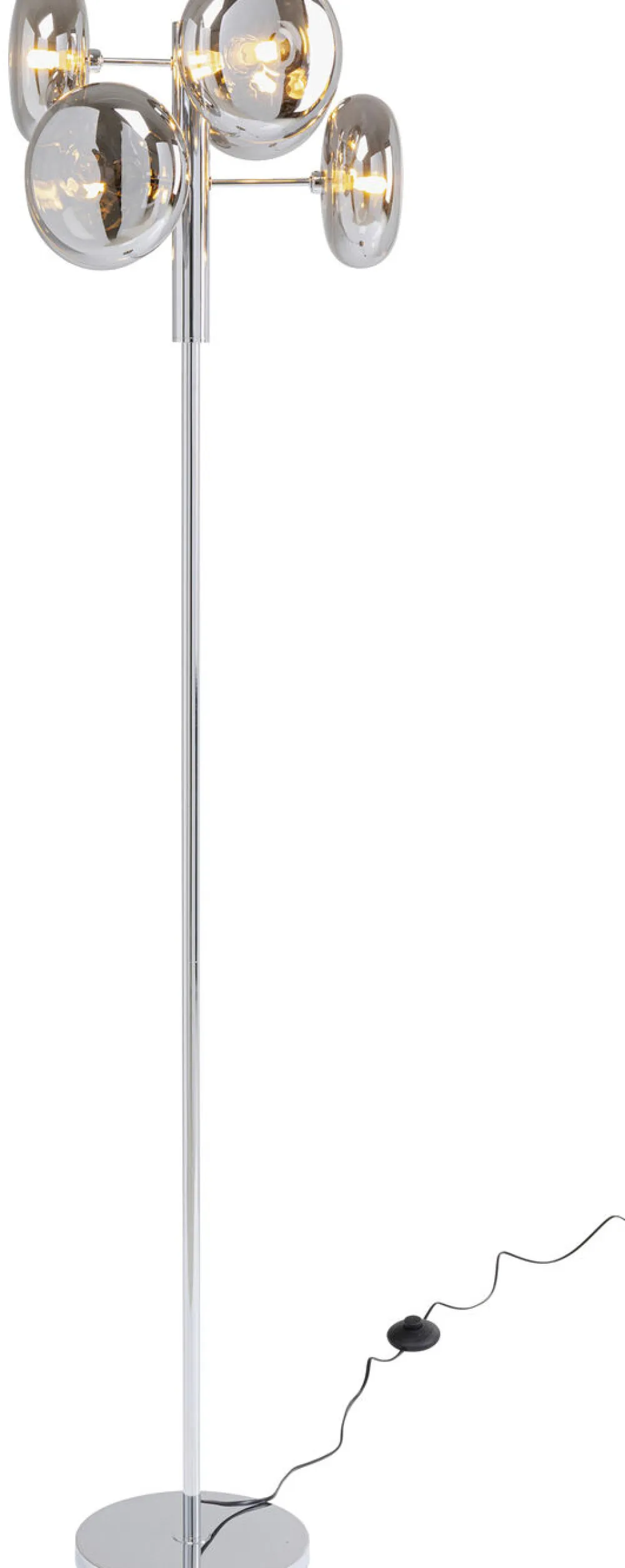 Lampy Podłogowe*KARE Design Lampa Podłogowa Headlight 43x163 Cm Srebrna