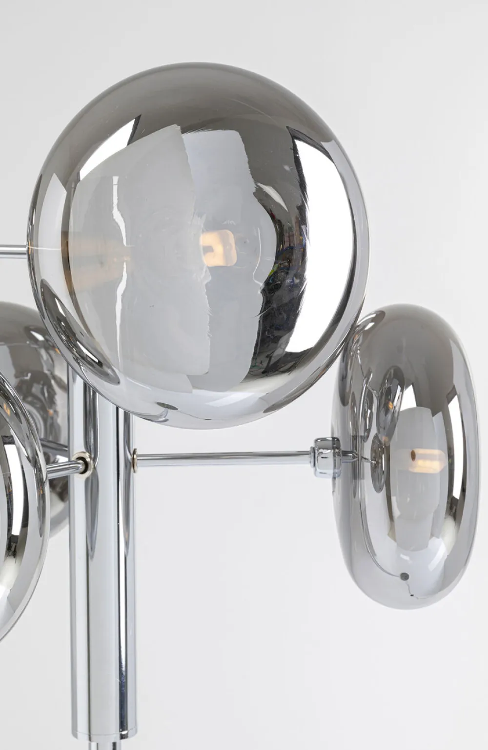 Lampy Podłogowe*KARE Design Lampa Podłogowa Headlight 43x163 Cm Srebrna