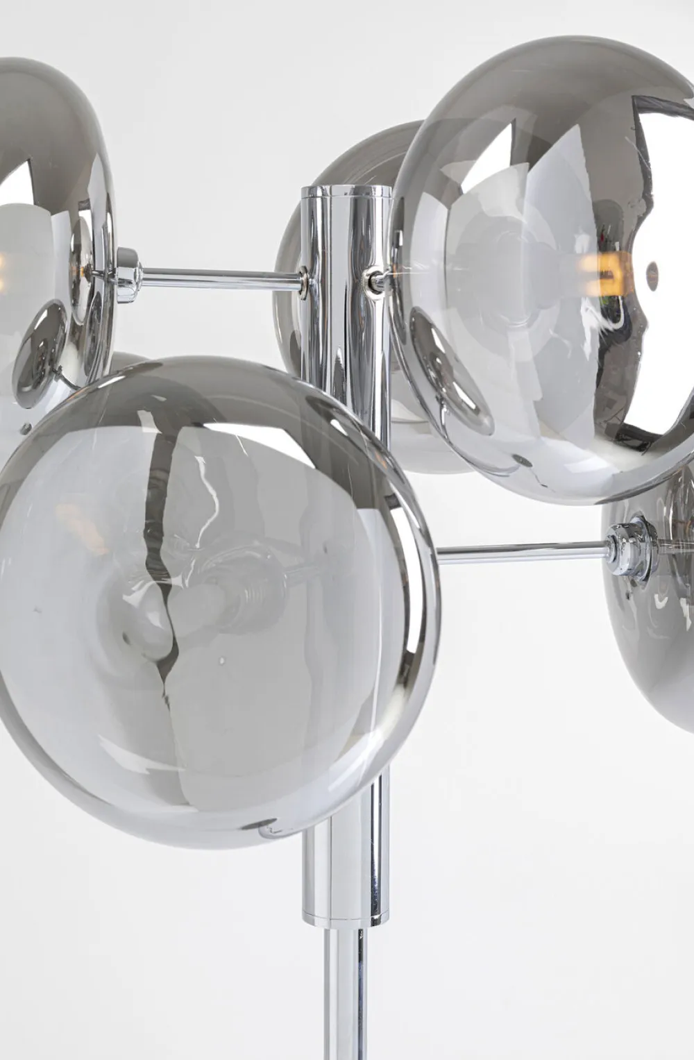 Lampy Podłogowe*KARE Design Lampa Podłogowa Headlight 43x163 Cm Srebrna