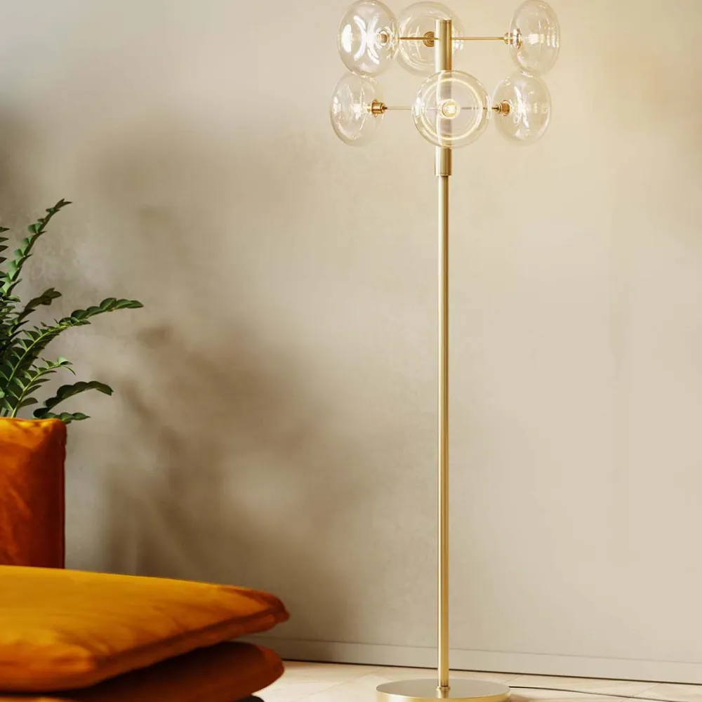 Lampy Podłogowe*KARE Design Lampa Podłogowa Headlight 43x163 Cm Złota