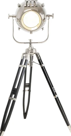 Lampy Podłogowe*KARE Design Lampa Podłogowa Movie 230 Cm Trójnóg Drewno Mango I Aluminium