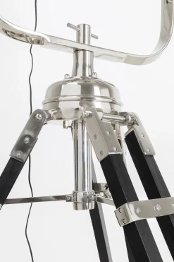 Lampy Podłogowe*KARE Design Lampa Podłogowa Movie 230 Cm Trójnóg Drewno Mango I Aluminium