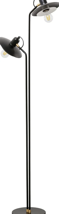 Lampy Podłogowe*KARE Design Lampa Podłogowa Podwójna Czarna Stalowa 149 Cm