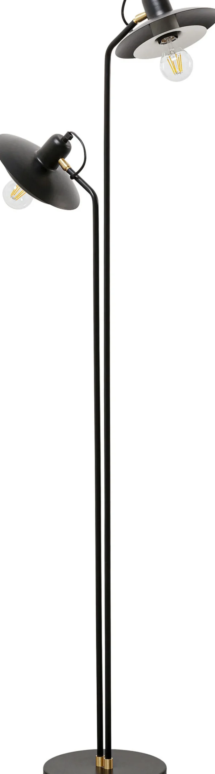 Lampy Podłogowe*KARE Design Lampa Podłogowa Podwójna Czarna Stalowa 149 Cm