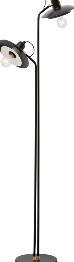 Lampy Podłogowe*KARE Design Lampa Podłogowa Podwójna Czarna Stalowa 149 Cm
