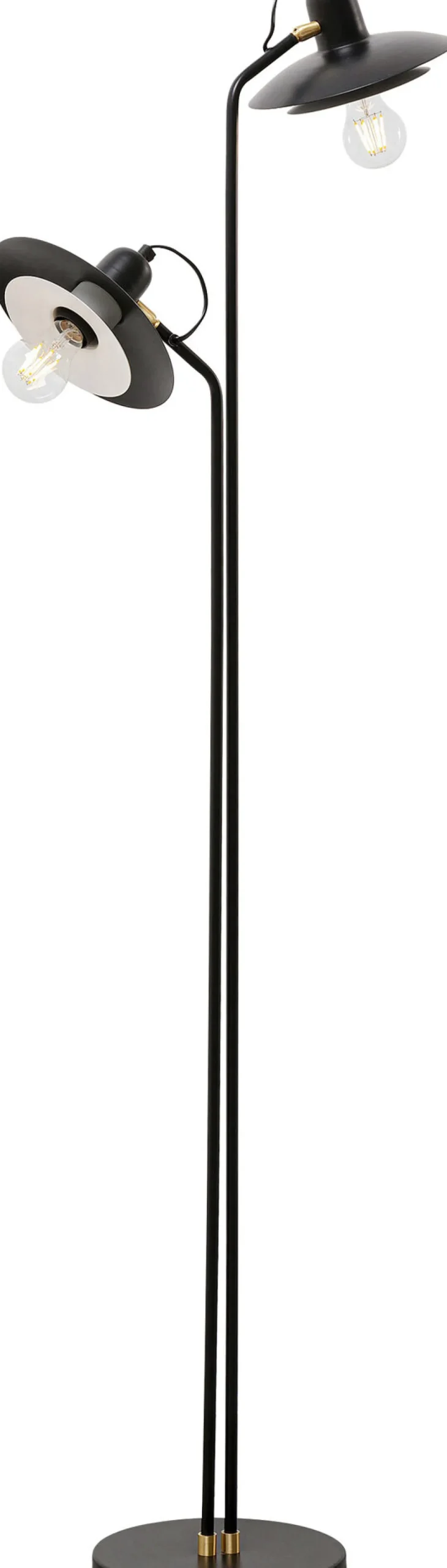 Lampy Podłogowe*KARE Design Lampa Podłogowa Podwójna Czarna Stalowa 149 Cm