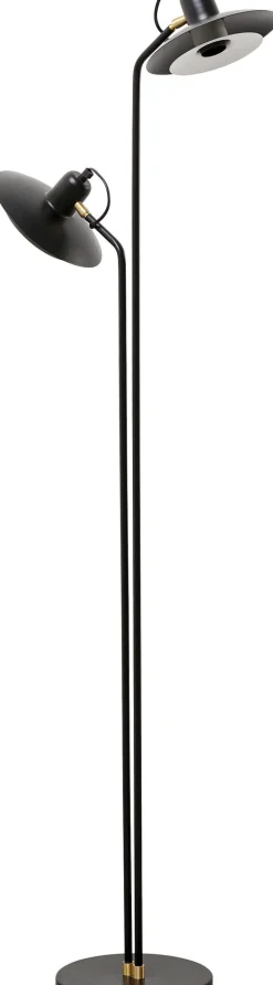 Lampy Podłogowe*KARE Design Lampa Podłogowa Podwójna Czarna Stalowa 149 Cm