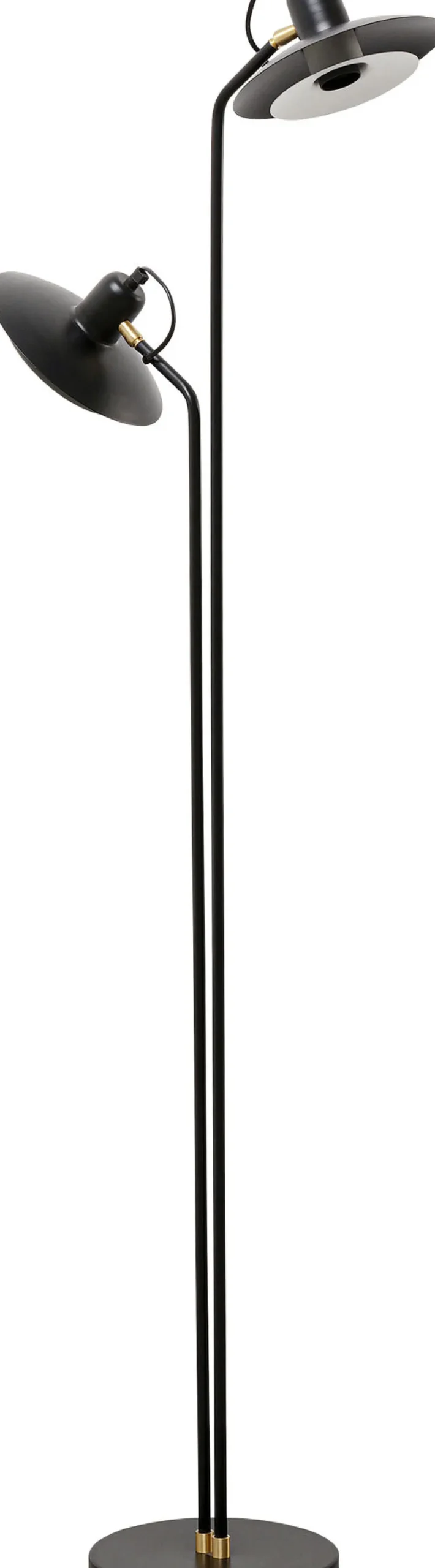 Lampy Podłogowe*KARE Design Lampa Podłogowa Podwójna Czarna Stalowa 149 Cm