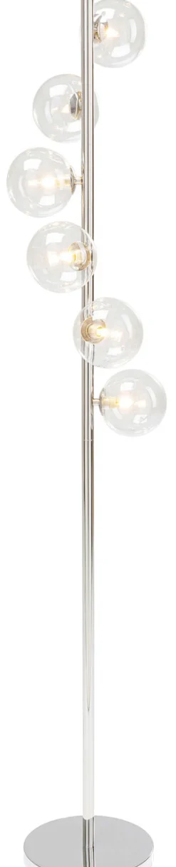 Lampy Podłogowe*KARE Design Lampa Podłogowa Scal Balls 28x160 Cm Srebrna
