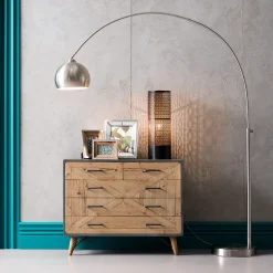 Lampy Podłogowe*KARE Design Lampa Podłogowa Small Deal Srebrna
