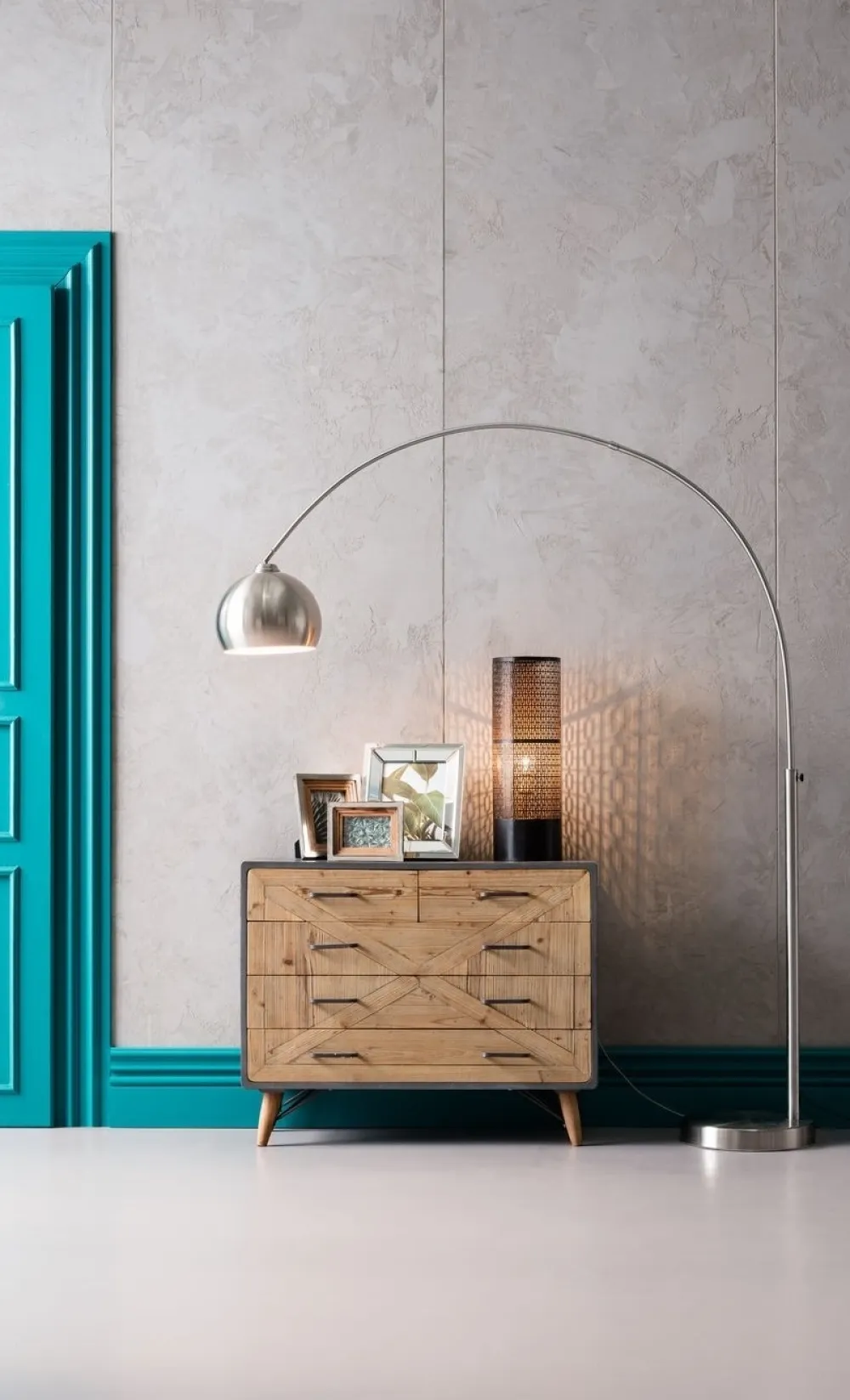 Lampy Podłogowe*KARE Design Lampa Podłogowa Small Deal Srebrna