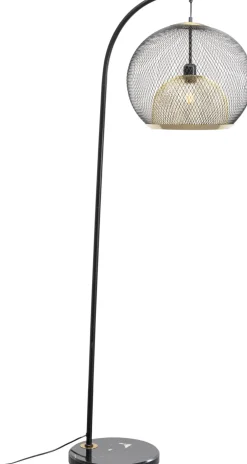 Lampy Podłogowe*KARE Design Lampa Podłogowa Stal Czarno-złota Podstawa Marmurowa 156 Cm
