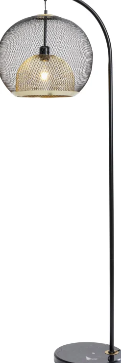 Lampy Podłogowe*KARE Design Lampa Podłogowa Stal Czarno-złota Podstawa Marmurowa 156 Cm