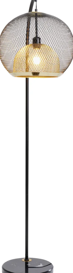 Lampy Podłogowe*KARE Design Lampa Podłogowa Stal Czarno-złota Podstawa Marmurowa 156 Cm