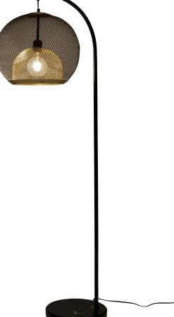 Lampy Podłogowe*KARE Design Lampa Podłogowa Stal Czarno-złota Podstawa Marmurowa 156 Cm