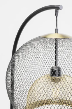 Lampy Podłogowe*KARE Design Lampa Podłogowa Stal Czarno-złota Podstawa Marmurowa 156 Cm