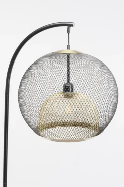 Lampy Podłogowe*KARE Design Lampa Podłogowa Stal Czarno-złota Podstawa Marmurowa 156 Cm