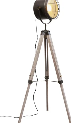 Lampy Podłogowe*KARE Design Lampa Podłogowa Trójnóg Vintage Drewno Sosnowe I Stal 110-155 Cm