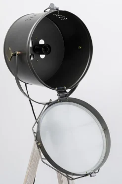 Lampy Podłogowe*KARE Design Lampa Podłogowa Trójnóg Vintage Drewno Sosnowe I Stal 110-155 Cm