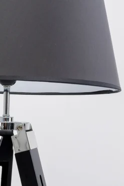 Lampy Podłogowe*KARE Design Lampa Podłogowa Trójnóg Z Regulacją Wysokości Drewniana Czarna 99-144 Cm