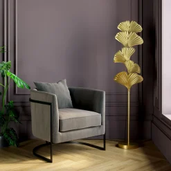 Lampy Podłogowe*KARE Design Lampa Podłogowa Yuva 44x160 Cm Złota