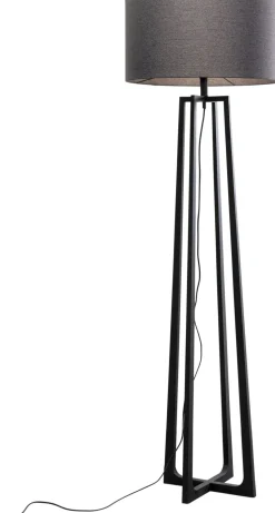Lampy Podłogowe*KARE Design Lampa Podłogowa Z Abażurem Czarna Stal 160 Cm