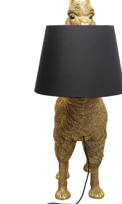 Lampy Podłogowe*KARE Design Lampa Podłogowa Złota Alpaka Z Czarnym Abażurem 81x108 Cm