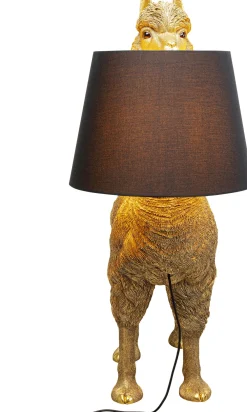 Lampy Podłogowe*KARE Design Lampa Podłogowa Złota Alpaka Z Czarnym Abażurem 81x108 Cm