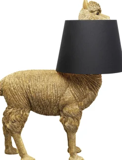 Lampy Podłogowe*KARE Design Lampa Podłogowa Złota Alpaka Z Czarnym Abażurem 81x108 Cm